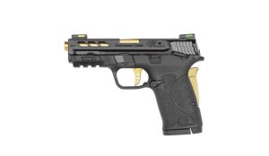 M&P SHIELD EZ PERFORMANCE CENTER® M&P®9 SHIELD™ EZ® GOLD PORTED BARREL MANUAL THUMB SAFETY