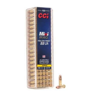 CCI Mini-Mag HP, 22 LR, 36 Grain Copper Plated Hollow Point
